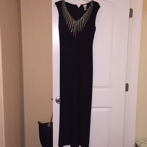 Black knit maxi dress